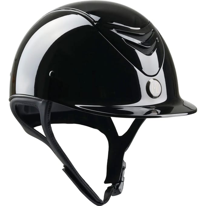 OneK Defender Convertible Glanzend Ruiterhelm - Zwart, Maat 0