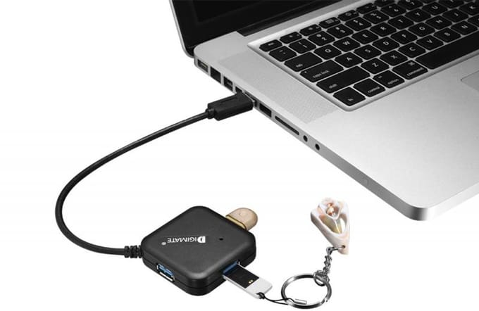 4-Port USB 3.0 HUB DM-0016 (Zwart)