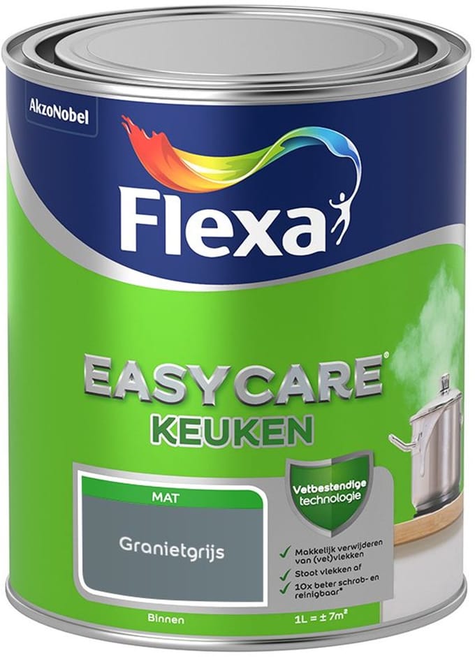 Flexa - Easycare Keuken - Granietgrijs - Mengverf - 1 L