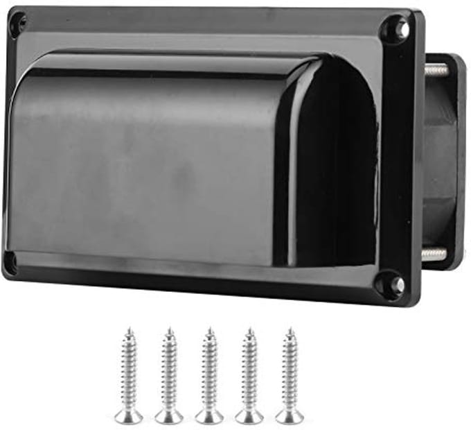 Zijventilator - Afzuiger Camper - Ventilatie Binnenruimte - Ingebouwd Gaas - 12V - Zwart