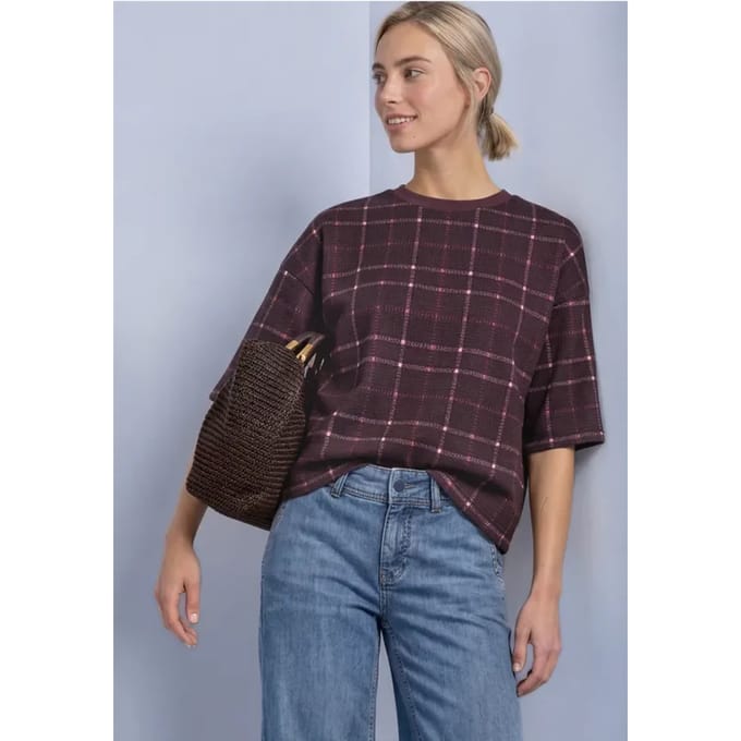 Street one - Dames pull - Maat M - Vrouwen - Bruin - polyester
