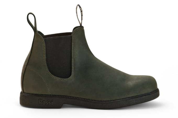 Rossi 607 Booma Moss Olijfgroene Leren Chelsea Boots