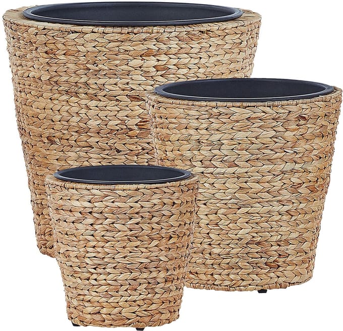 PLAKA - Bloempot set van 3 - Natuurlijk - Waterhyacinth