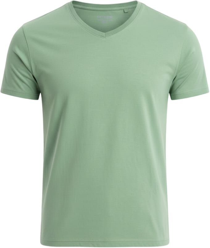 OMBRE T-shirt - Regular Fit - Katoen - Korte Mouw Groen M