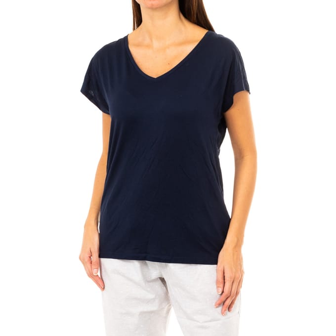 Dames-T-shirt met korte mouwen en V-hals 1487904682