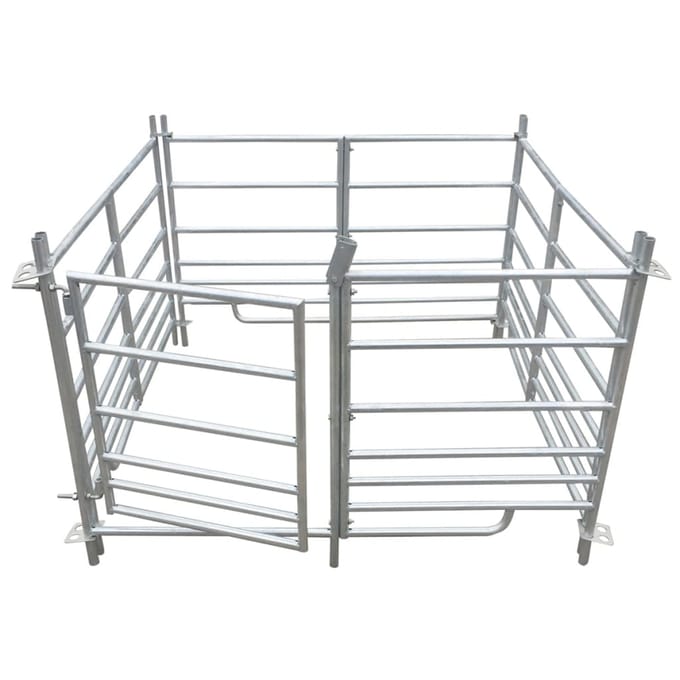 vidaXL - Schaapskooi - 4 - panelen - 137x137x92 - cm - gegalvaniseerd - staal