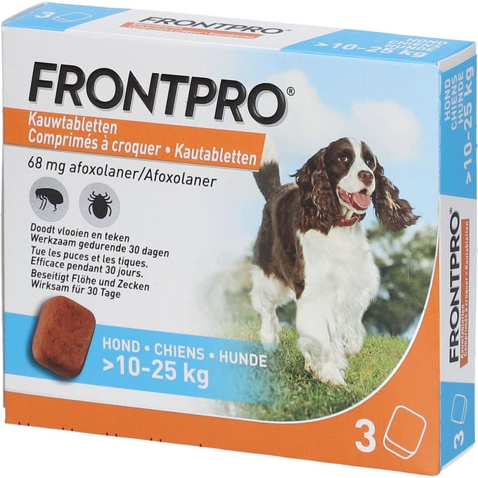 Frontpro Anti vlooien kauwtablet - Hond L 10-25 kg - 3 tabletten