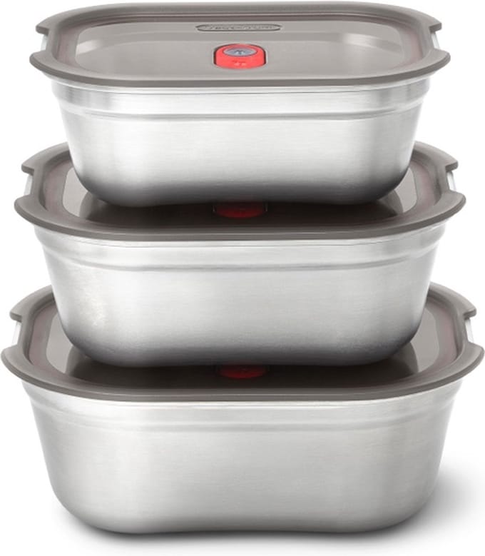Black+Blum RVS Vershoudbakjes Set - Mix (S/M/L)