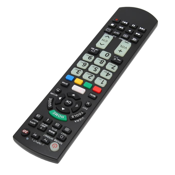 Télécommande TV Universelle Ergonomique Légère Boutons Doux Remplacement Télécommande TV black