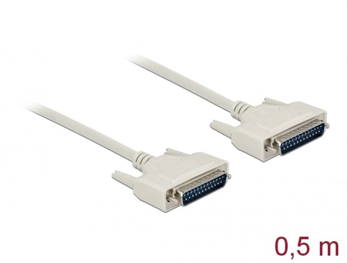 Delock Serial Cable D-Sub 25 male to male 0.5 m