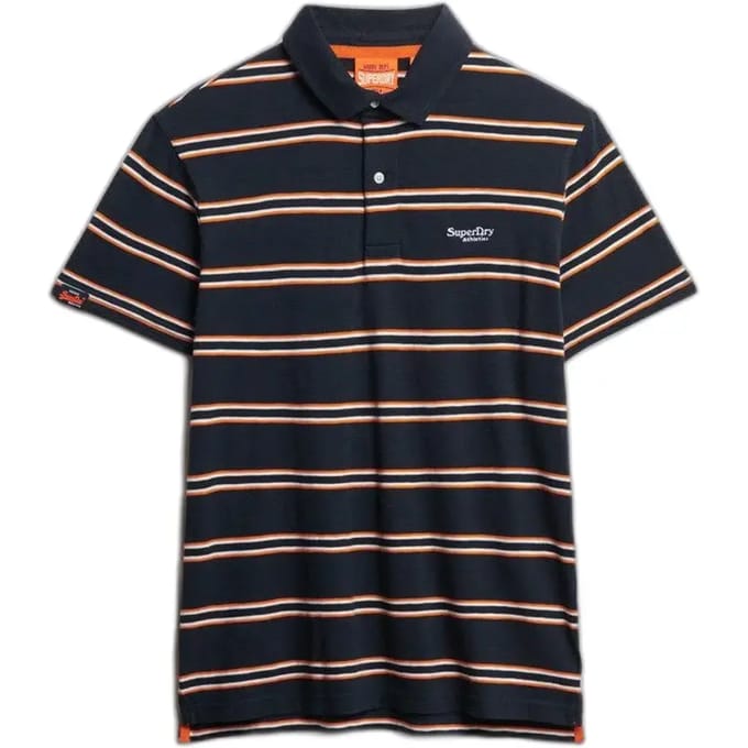 Superdry Lightweight Stripe Korte Mouw Poloshirt Blauw S Man