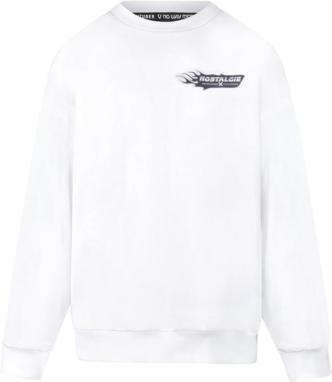 No Way Monday x Job Dutchtuber - Sweater - Backprint - Bright White - Maat 122/128