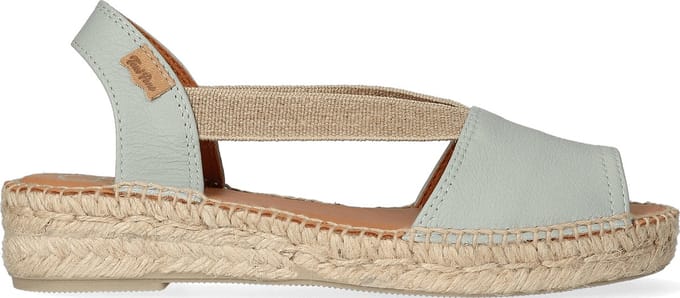Toni Pons Etna Dames Espadrilles Cel | Grijs | Leer | Maat 35 | ETNAcel