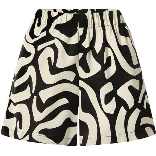 ESMARA Korte dames broek met linnen (Print, M (40/42))