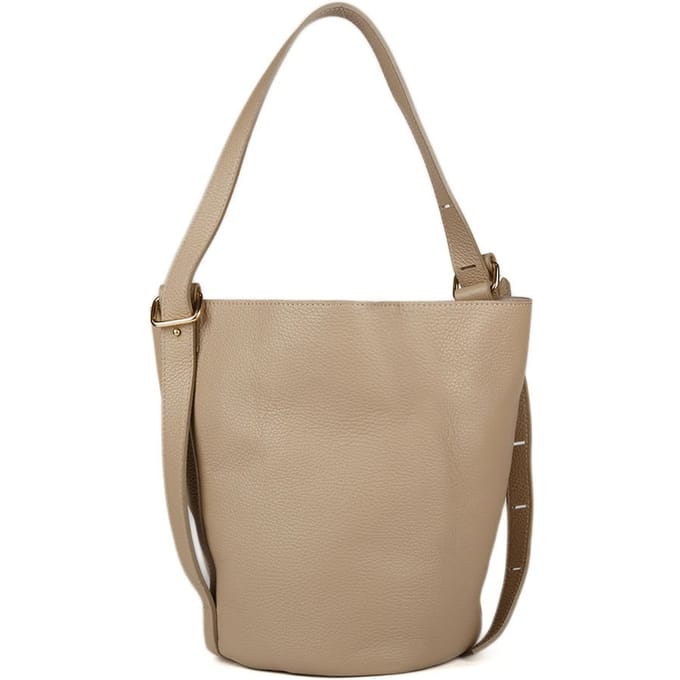 Giulia Monti Bucket Bag Grijs Beige