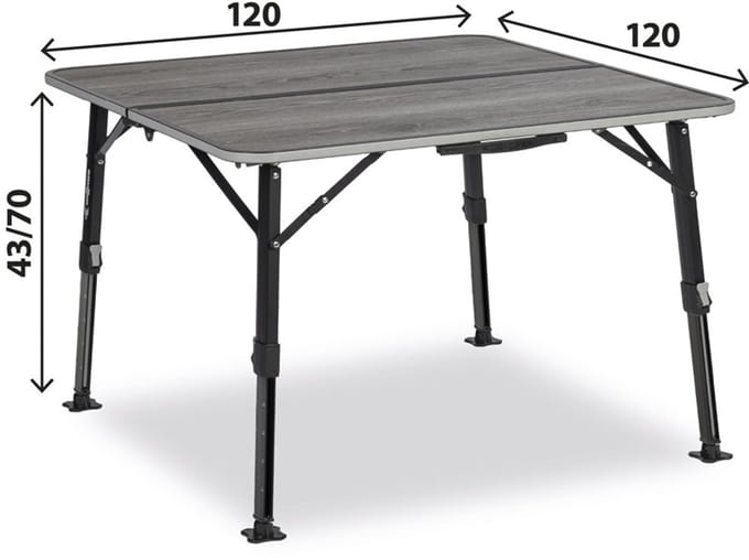 Brunner Elùtop Compack Square 120 - campingtafel