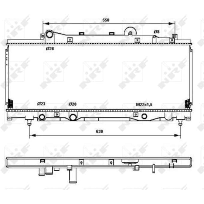 Radiator, motorkoeling NRF 53202