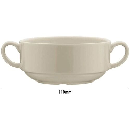 GGM Gastro (24 Stück) SEMPRE - Suppenobertasse - 320ml - Creme Crème