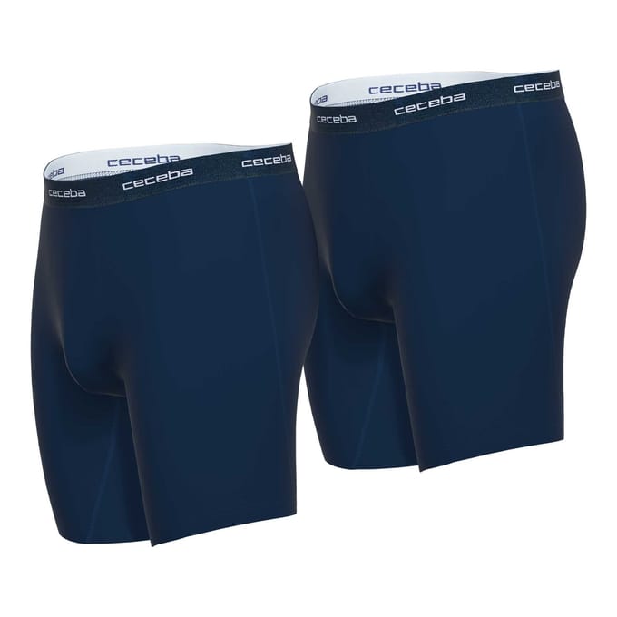 CECEBA New Classics - 2-pack Heren cyclist boxer - extra lange pijpen - Blauw
