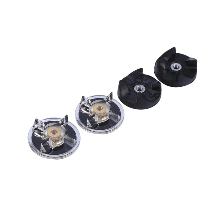 Vervangende 2 basistandwielen en 2 rubberen meswielen reserveonderdelen voor de Magic Bullet 250W sapcentrifuge black