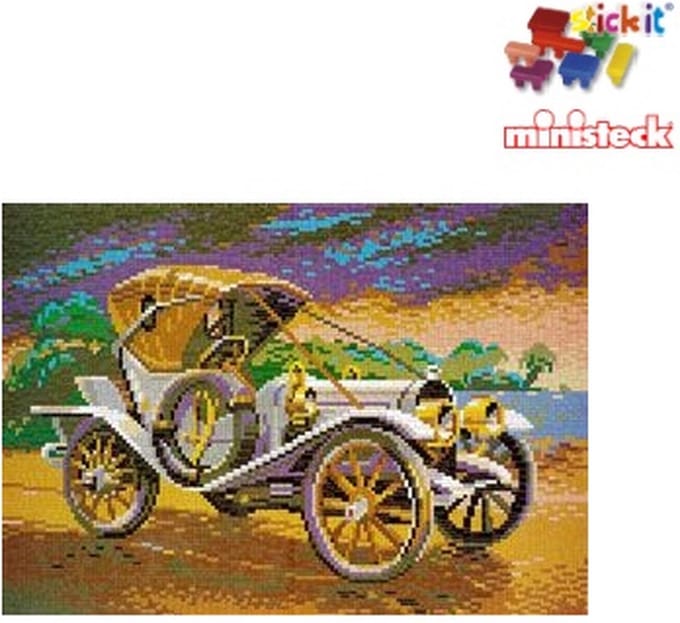Stick-it Opel Doktorwagen (oldtimer), ca. 7.600 steentjes, compatibel met Ministeck