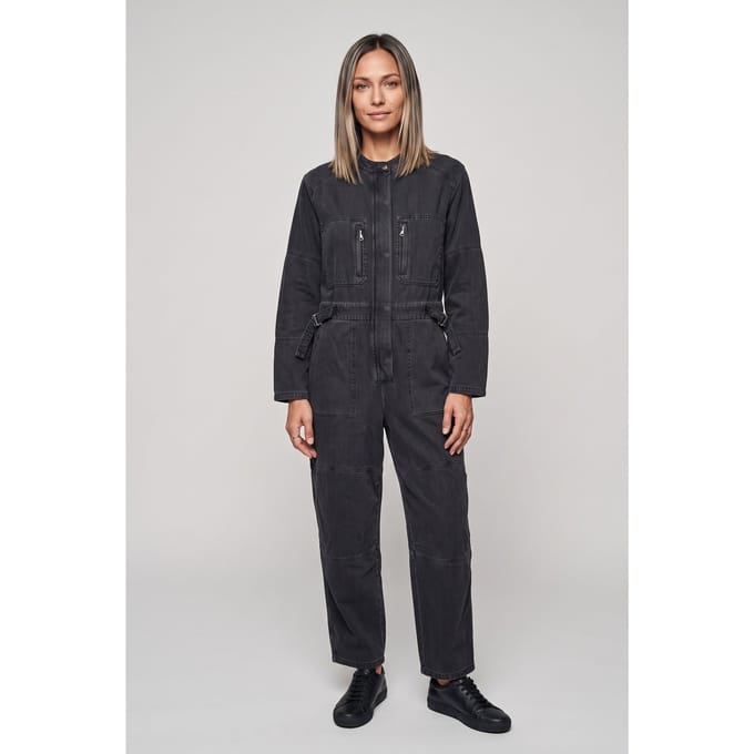 ARKET Eldra Denim Jumpsuit Grey Maat: 40 | Jumpsuits Outlet | Dames | Grijs
