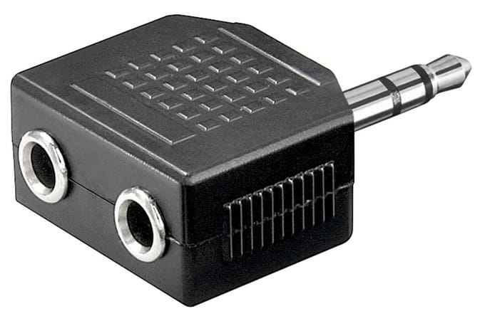 Goobay 3,5mm Jack stereo audio splitter - zwart