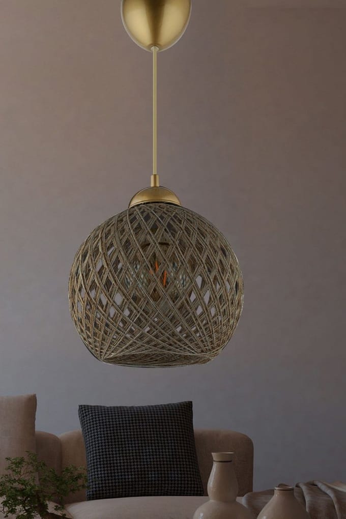 Verlichting - Kroonluchter Luna - Zilver Plastic - Afmetingen 22x22x54cm