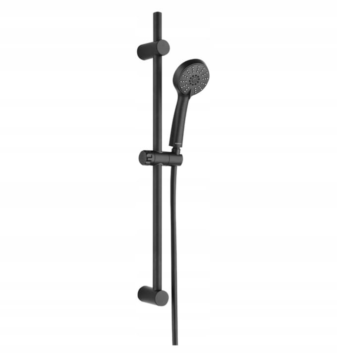 Kuchinox Doucheset Cento - Mat Zwart - 3-standen Douchekop - Verstelbaar - 70cm