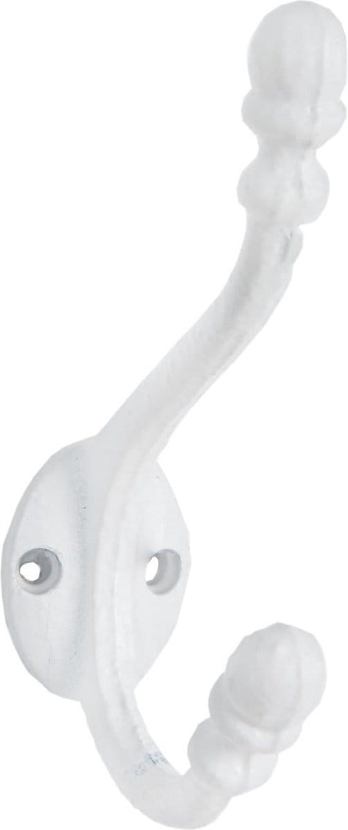 Clayre & Eef Wandhaak 3x8x12cm Wit IJzer