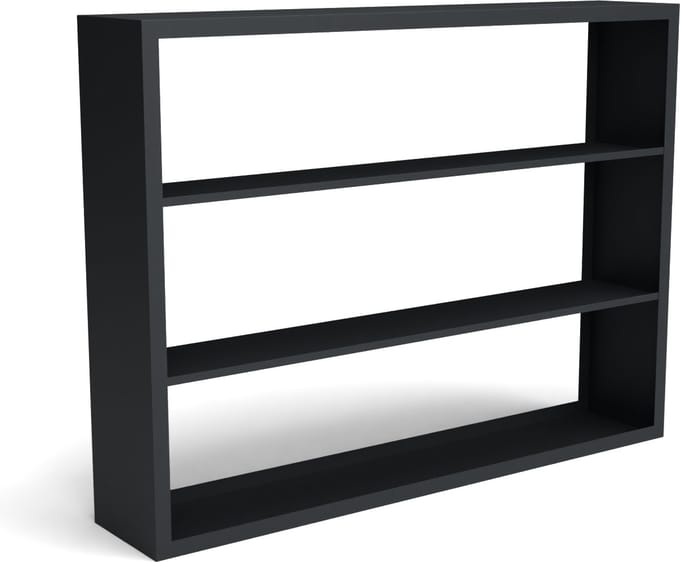 Beltza zwarte houtopslag onderverdeling 3 vakken 2000x385x1500 mm