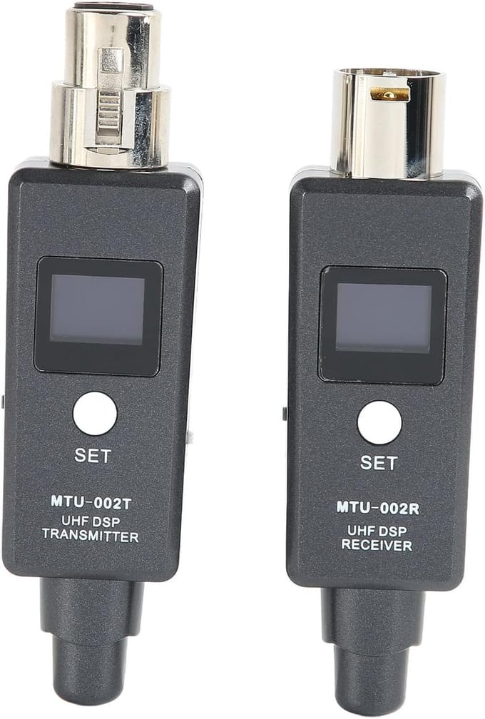 SnelShoppen - XLR Draadloze Microfoon Transmitter Receiver Set - Oplaadbare 2.4GHz XLR Microfoon Systeem voor Dynamische Microfoons - Perfect voor Fee