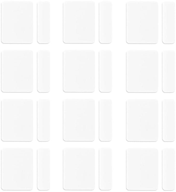 Vervangende Kleefpads - Sensor Pads - Beveiligingssysteem Installatie - Precisie Gesneden - 12 Sets - Wit