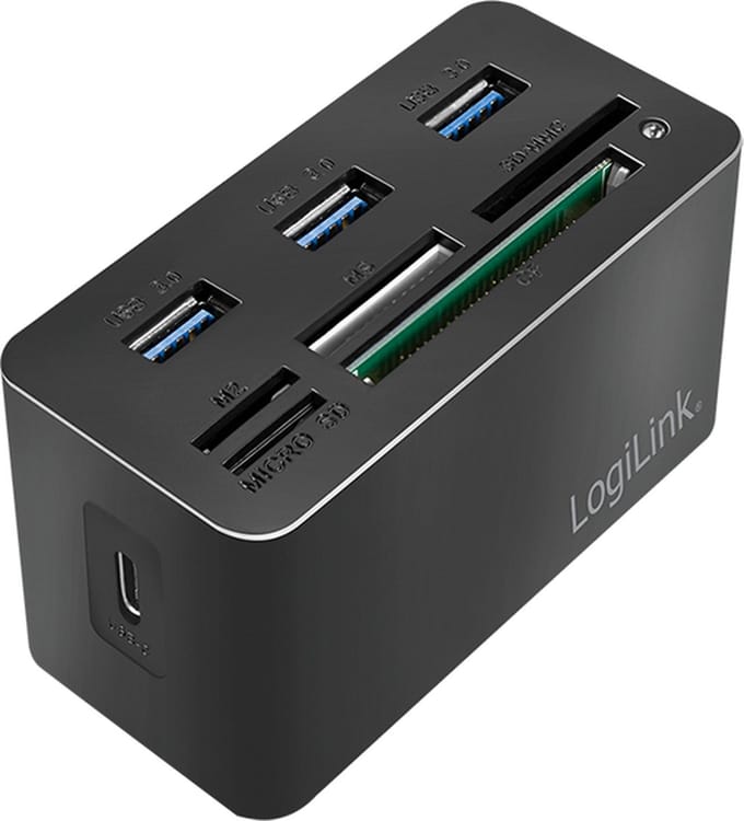 LogiLink CR0046 laptop dock & poortreplicator Bedraad USB 3.2 Gen 1 (3.1 Gen 1) Type-C Zwart