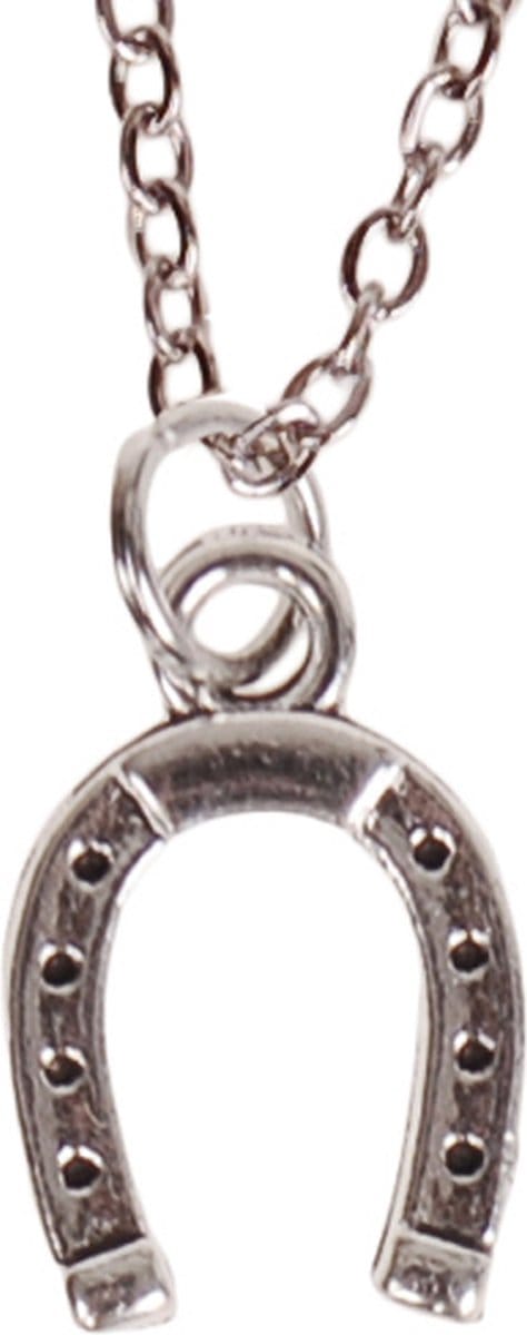 Ketting 55cm - Hangertje Hoefijzer zilverkleurig 1cm