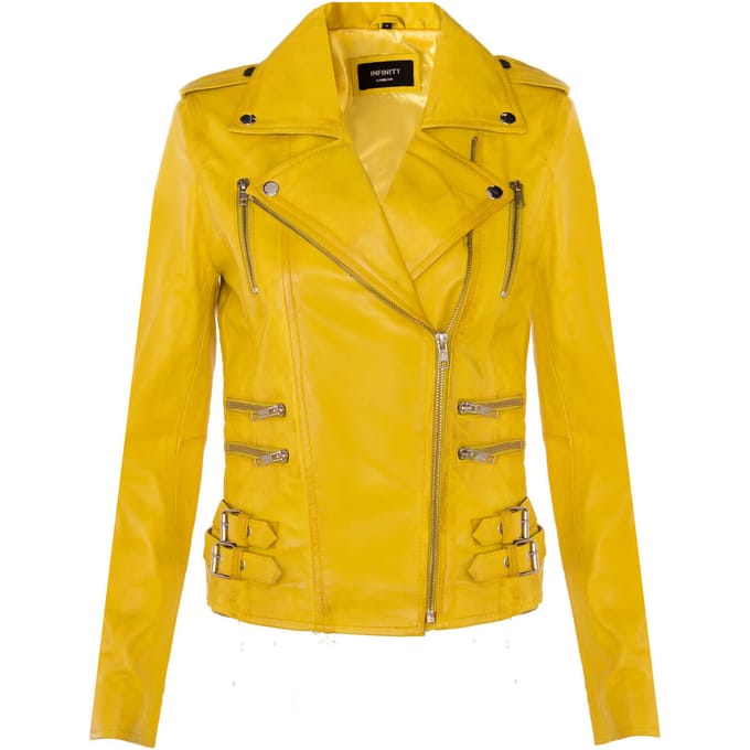 Dames leren Brando bikerjack-Loddon