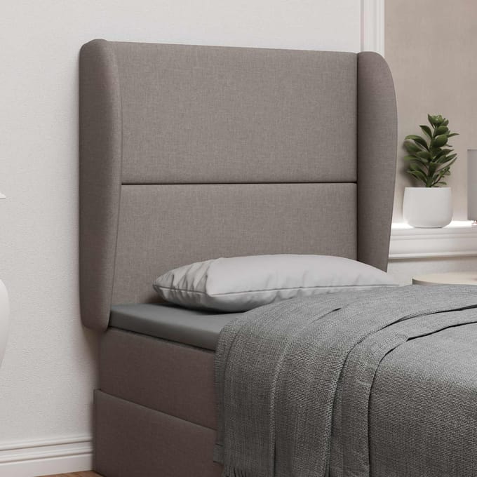 vidaXL - Hoofdbord - oor - Beige - Stof