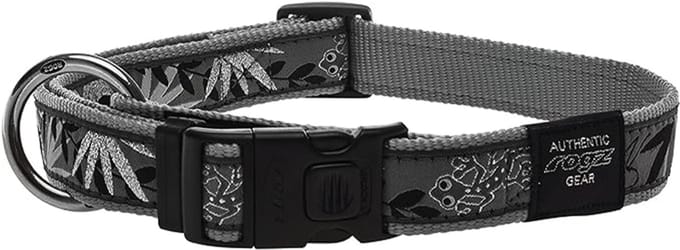 Rogz hondenhalsband -Classic collar - Silver gecko X large 43-70 cm breedte 2.5 cm verstelbaar
