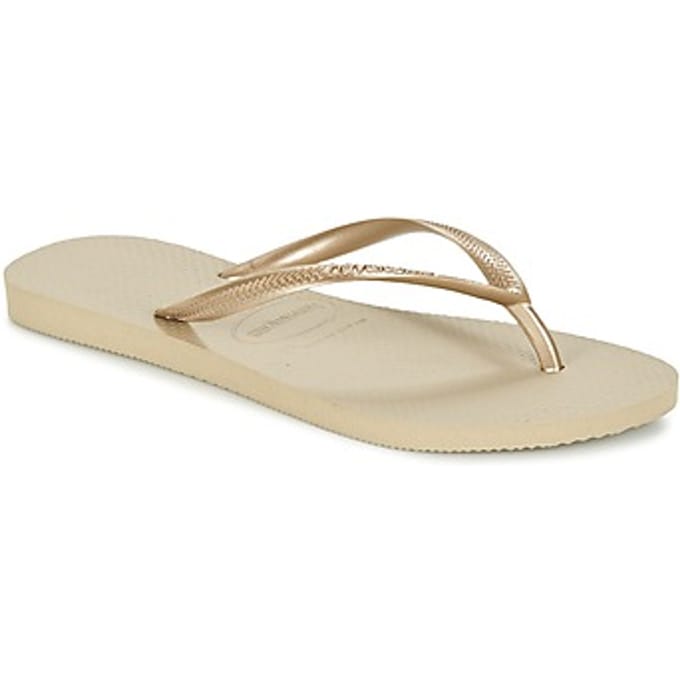 Havaianas Slim Slippers en Sandalen Dames - Beige - Maat 33/34 - Plastic
