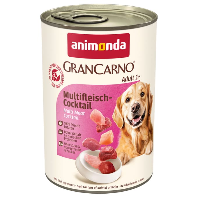 6x400g Original Adult Multivlees-cocktail animonda GranCarno Hondenvoer