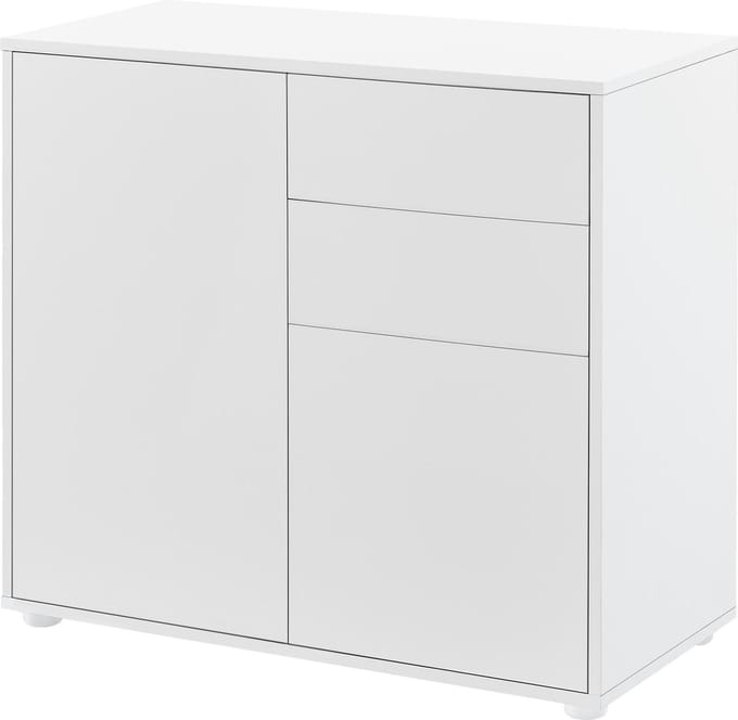 Commode Paarl druk en open 74x79x36 cm wit mat