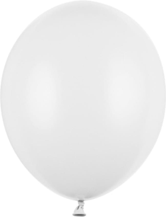 """Strong Ballonnen 12cm, Pastel Pure wit (1 zakje met 100 stuks)"""