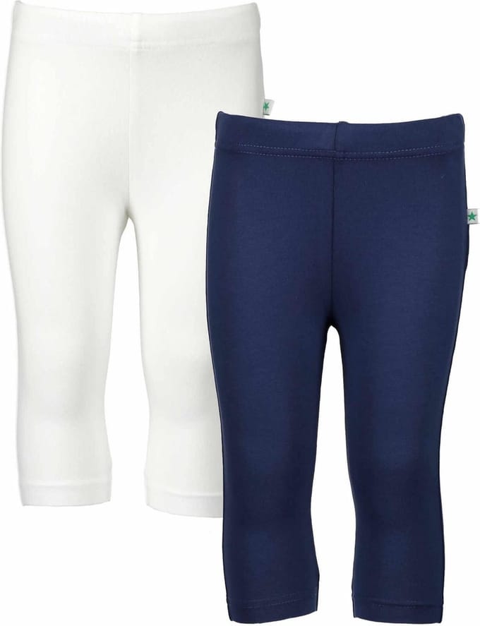 Blue Seven 2 PACK Bio Basic CAPRI  legging) Blauw en Wit - Maat 104