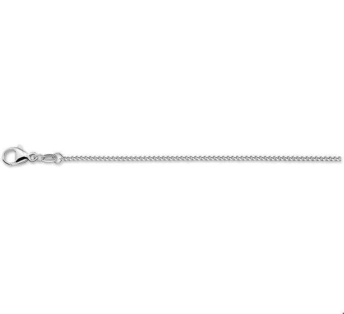 Zilver Gerhodineerde Collier gourmet 1 1306144 42 cm