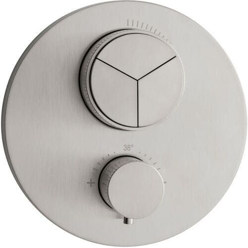Herzbach DEEP iX concealed thermostat round for 3 consumers 17.803055.1.09