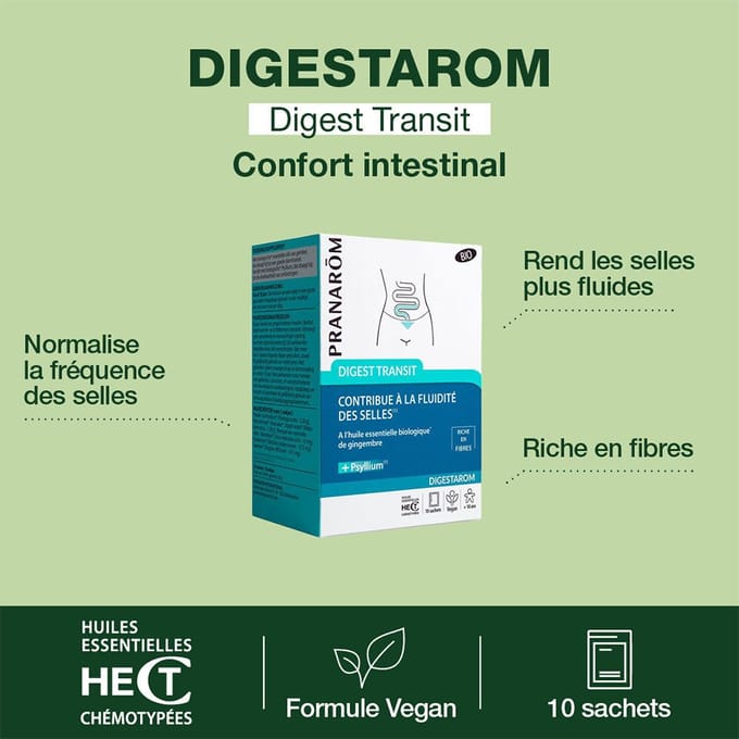 Pranarom Digestarom Digest Transit Zakje 10x6g