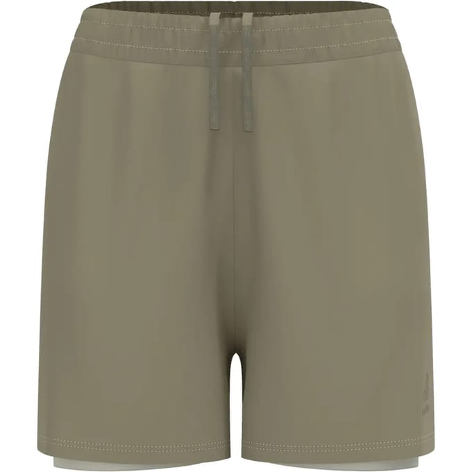 Odlo Essential 4in 2in1 Hardloopshorts Dames-Kaki