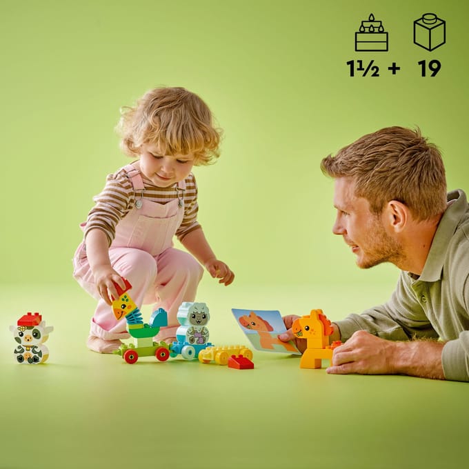 LEGO 10412 DUPLO Mijn eerste dierentrein Educatief Peuterspeelgoed op Wielen