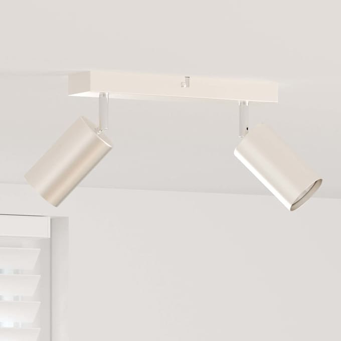 vidaXL Plafondspot met schijnwerpers Nikkel 26 x 6 x 16 cm Metaal