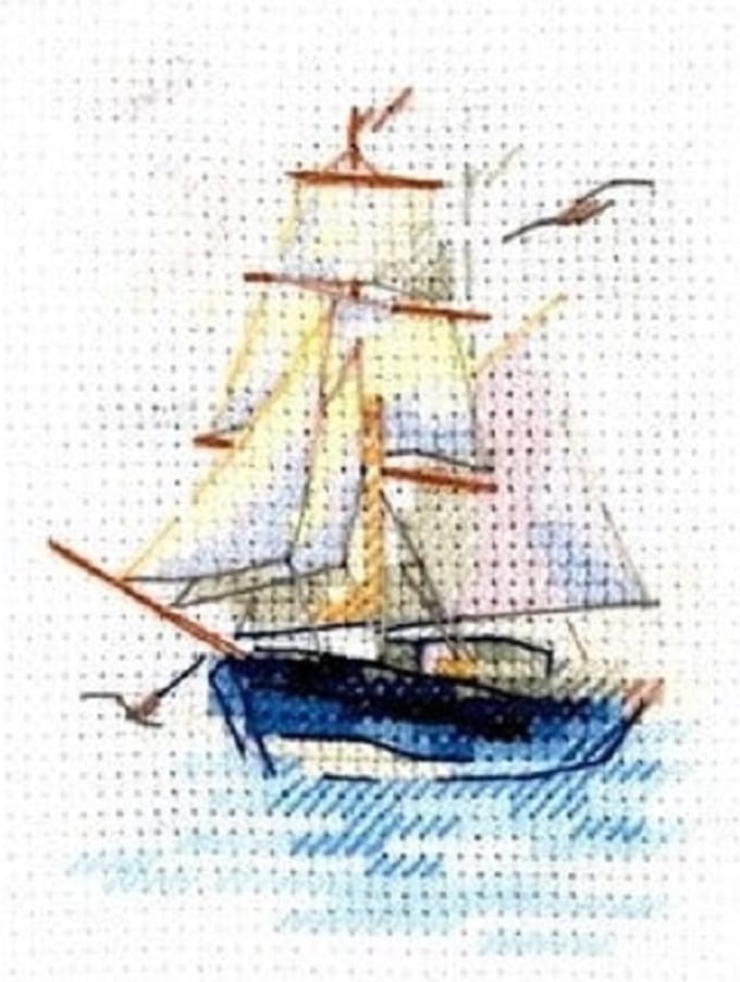 Borduurpakket - Schip